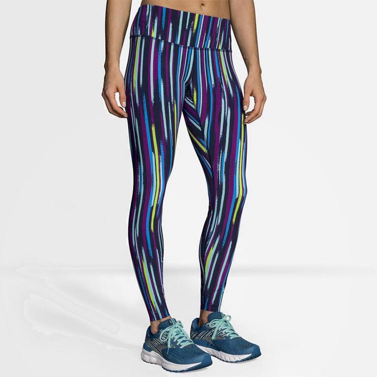 Brooks Ghost Israel - Women's Running Leggings - Multicolor (69857-MSFQ)